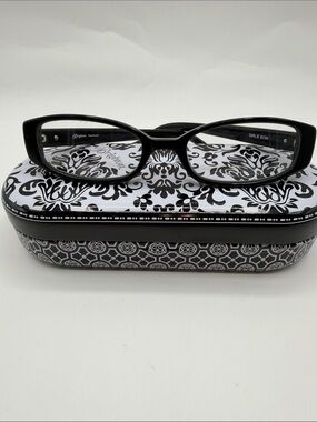Brighton Girlie Bow Black Reading Glasses with Decorative Case 1.0